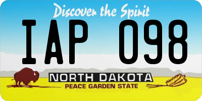 ND license plate IAP098