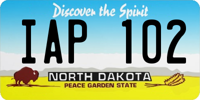 ND license plate IAP102