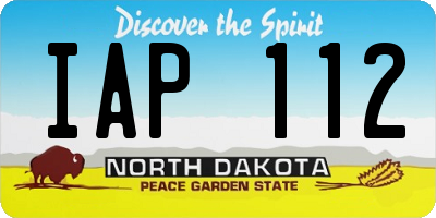 ND license plate IAP112