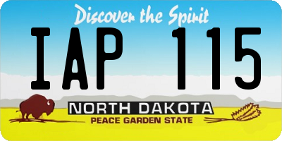 ND license plate IAP115