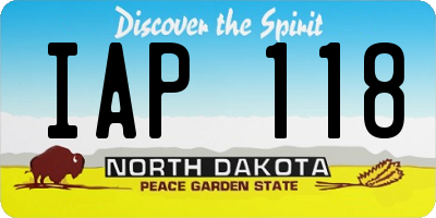 ND license plate IAP118