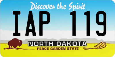 ND license plate IAP119