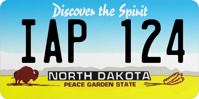 ND license plate IAP124