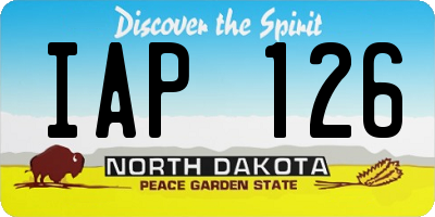ND license plate IAP126