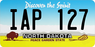 ND license plate IAP127