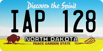 ND license plate IAP128