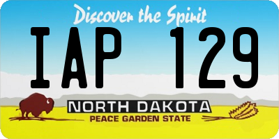 ND license plate IAP129