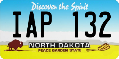ND license plate IAP132