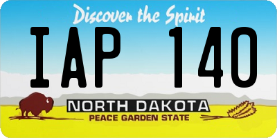 ND license plate IAP140