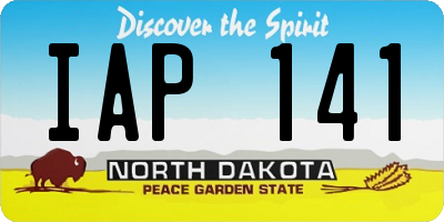 ND license plate IAP141