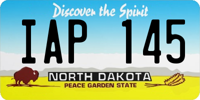 ND license plate IAP145