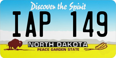 ND license plate IAP149