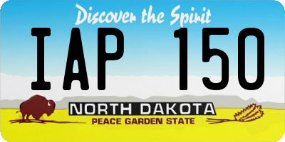 ND license plate IAP150