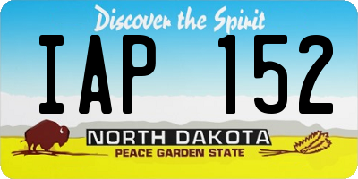 ND license plate IAP152