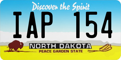 ND license plate IAP154