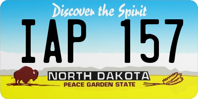 ND license plate IAP157