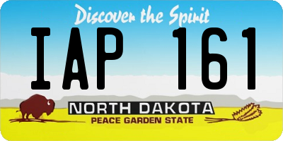 ND license plate IAP161
