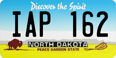 ND license plate IAP162