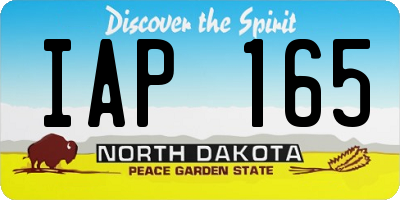 ND license plate IAP165