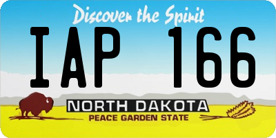 ND license plate IAP166