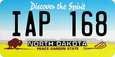 ND license plate IAP168