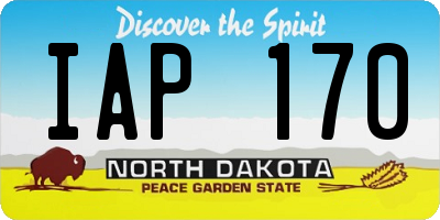 ND license plate IAP170