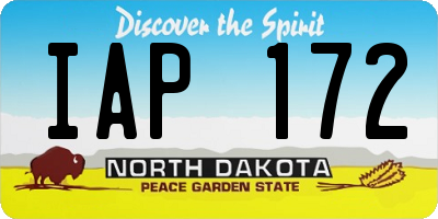 ND license plate IAP172