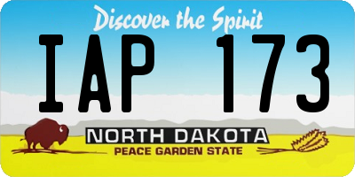 ND license plate IAP173