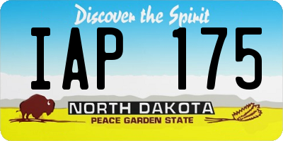 ND license plate IAP175