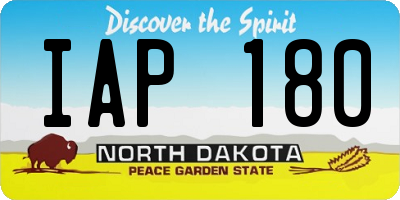 ND license plate IAP180