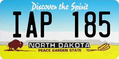 ND license plate IAP185