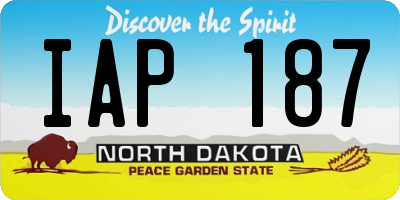 ND license plate IAP187
