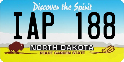 ND license plate IAP188