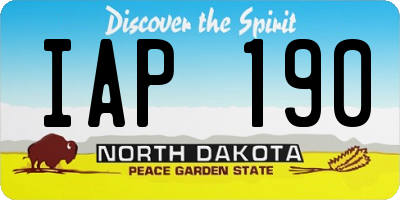 ND license plate IAP190