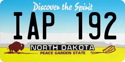 ND license plate IAP192