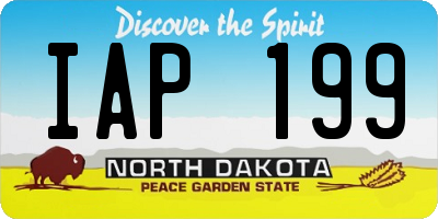 ND license plate IAP199