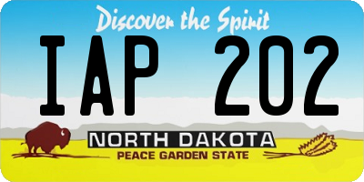 ND license plate IAP202