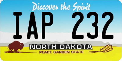 ND license plate IAP232