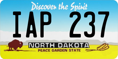 ND license plate IAP237