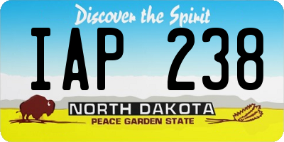 ND license plate IAP238