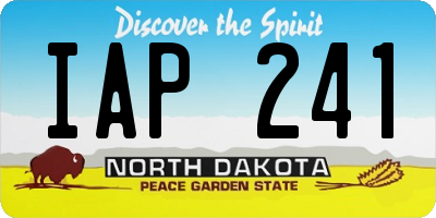 ND license plate IAP241