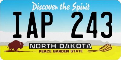 ND license plate IAP243