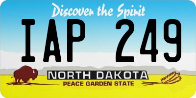 ND license plate IAP249