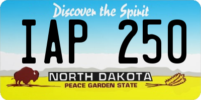 ND license plate IAP250