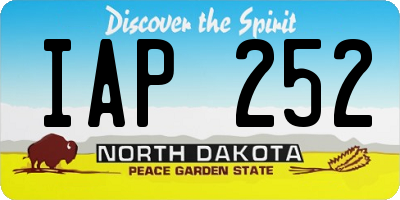 ND license plate IAP252
