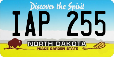 ND license plate IAP255