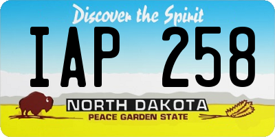 ND license plate IAP258