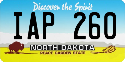 ND license plate IAP260
