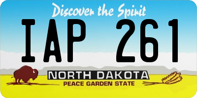 ND license plate IAP261