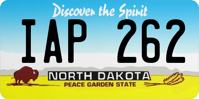 ND license plate IAP262